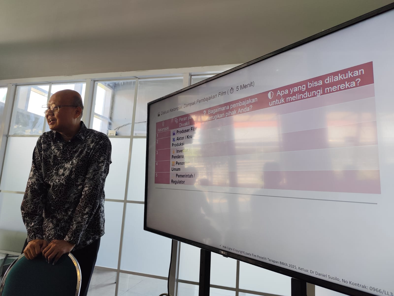 Tim Peneliti Pimpinan Daniel Susilo Lakukan Uji Coba Modul Literasi di Makassar Untuk Lawan Pembajakan Film